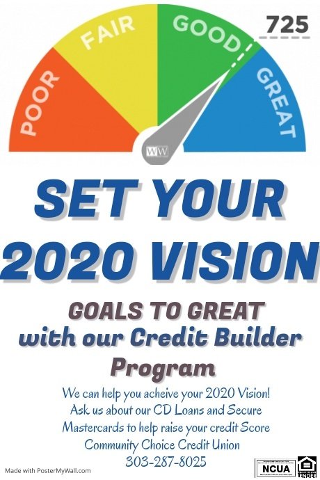 CommunityCCU's tweet photo. #MondayMotivation 
#2020Vision 
Let us help you have a great 2020!! https://t.co/SHz6kBb7la
