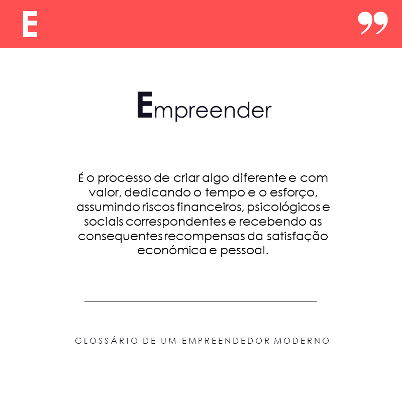 Empreender é mais do que criar uma empresa! Mais do que a sua criação é necessário o esforço e a vontade de desenvolver, organizar e gerir um negócio.
#glossário #buildtoo #madeofcoimbra #empreender