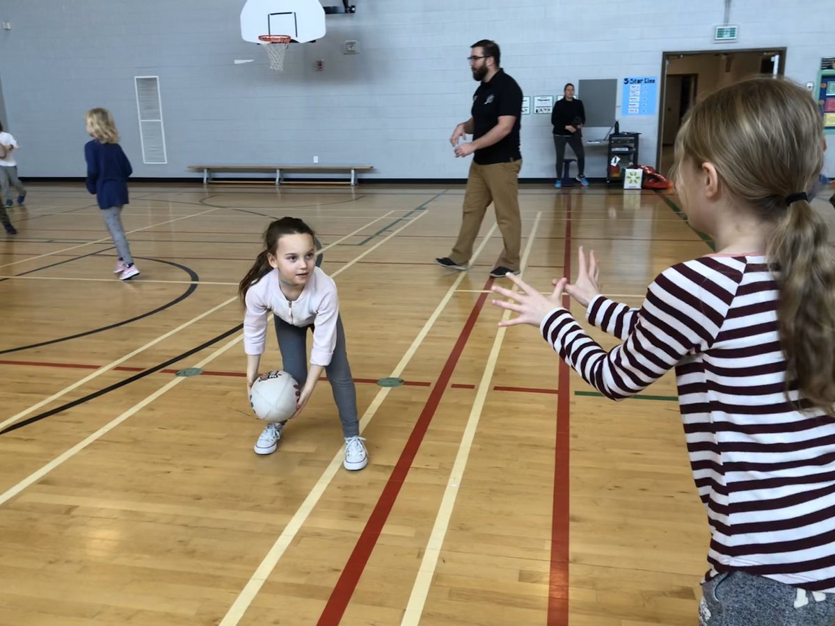 Our Grades 3-5 are getting an intro to Rugby this week! Thank you <a href="/RugbyNB/">Rugby NB</a> <a href="/ASD_West/">Anglophone School District West ASD-W</a>