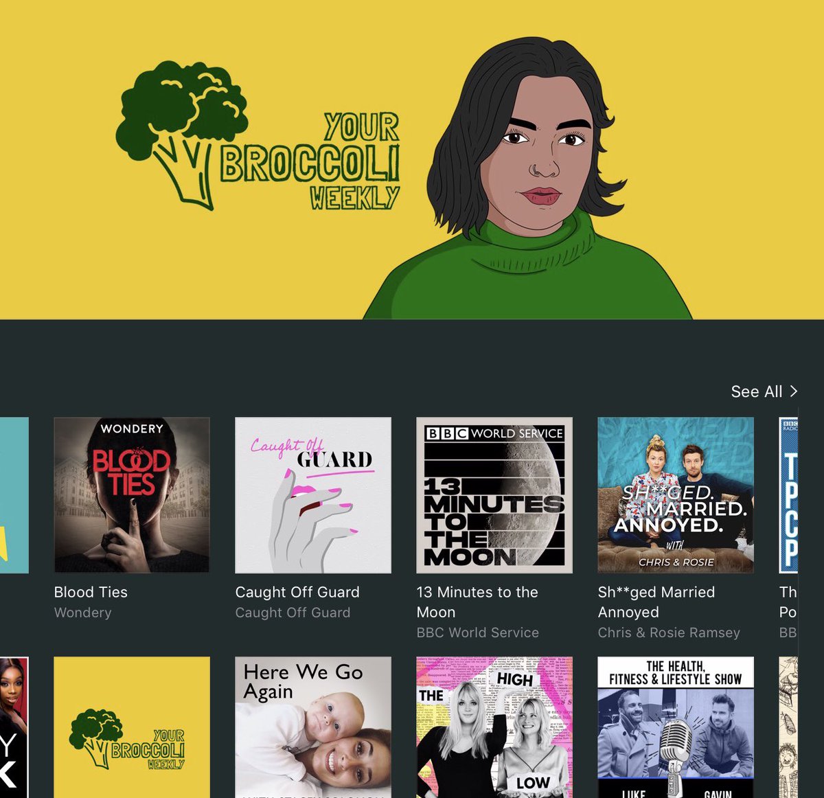 BroccoliContent's tweet photo. #YourBroccoliWeekly front and centre on @ApplePodcasts
If you haven’t already, give it a listen, rating and review and if you like what you hear tell 5 friends 🙌🏾
https://t.co/Hraj9R9JcL https://t.co/AuRekC5r6r