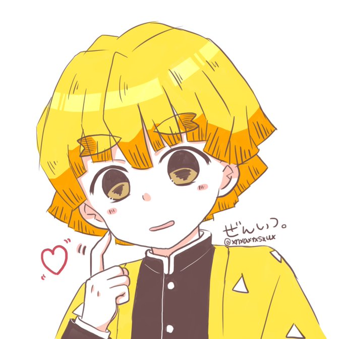 .✽:*のなか*:✽.さんがTwitterに投稿した我妻善逸(鬼滅の刃)のイラスト。