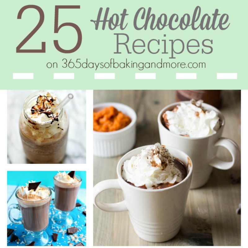 365DaysofBaking's tweet photo. Warm yourself up from the inside out with any one of these delicious hot chocolate recipes. There's sure to be one each member of the family would enjoy! https://t.co/156pfzVowX #easyrecipes #hotchocolate #chocolate #mondaythoughts https://t.co/itUn292gJ4