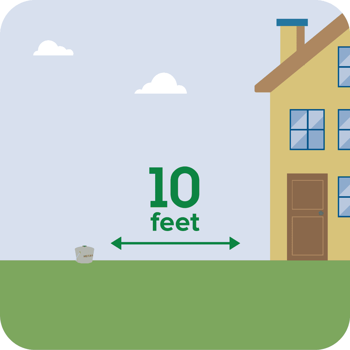 AZChimney_Ducts's tweet photo. ๐ฎ Allow ashes to cool before disposing of them. Place ashes in a tightly covered metal container, keep the ash container at least 10 feet away, never empty the ashes directly into a trash can, & pour water on the ashes.
.
.
#firesafety #safetytip #heatingfiresafety #chimneytip https://t.co/iAWIiWdYuX