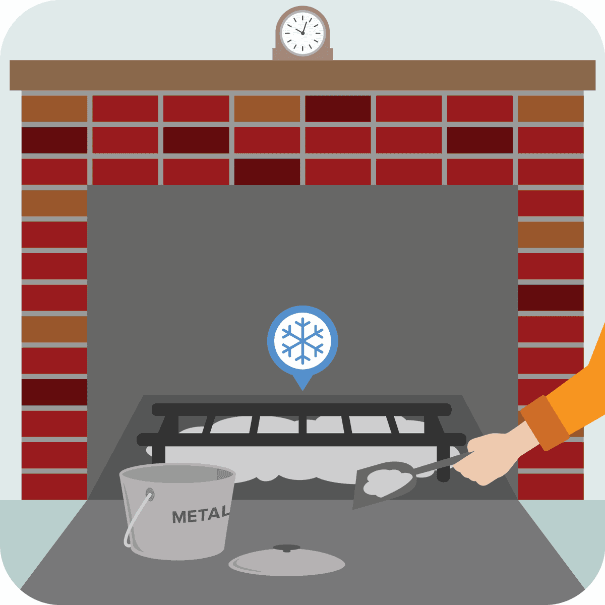 AZChimney_Ducts's tweet photo. ๐ฎ Allow ashes to cool before disposing of them. Place ashes in a tightly covered metal container, keep the ash container at least 10 feet away, never empty the ashes directly into a trash can, & pour water on the ashes.
.
.
#firesafety #safetytip #heatingfiresafety #chimneytip https://t.co/iAWIiWdYuX