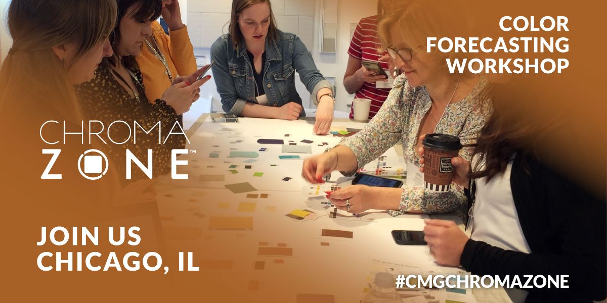 ColorSells's tweet photo. Save The Date for our #chromazone in Chicago this June 10th.  Join us to forecast #color directions for 2022 and beyond.  #colorsells #2022colors  #cmgchromazone https://t.co/jN3t9gZcXL https://t.co/Wh3kIykma5