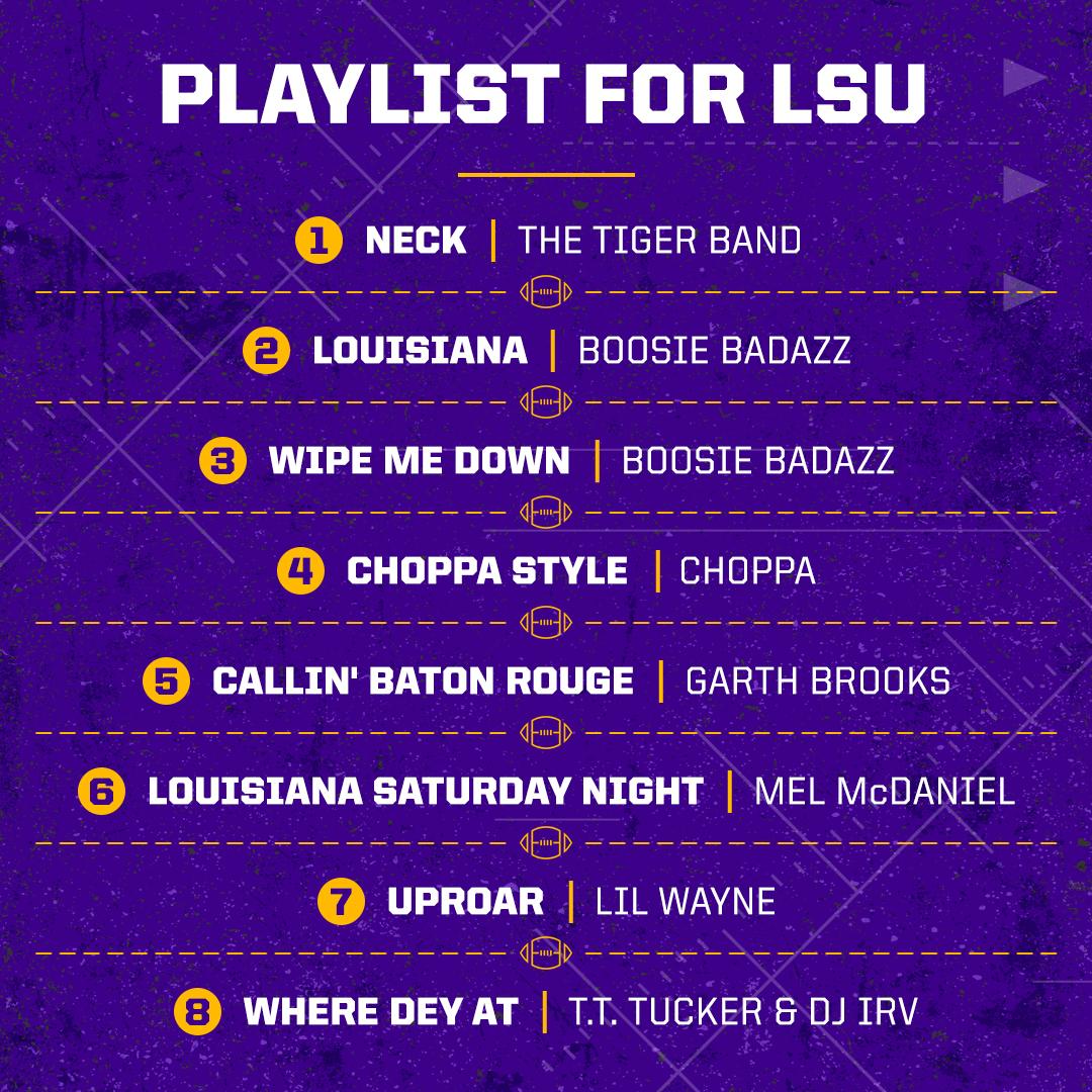 ESPNCFB's tweet photo. Just in case you need a #NationalChampionship playlist to get you hyped 🔥 https://t.co/86OrsKOVw6