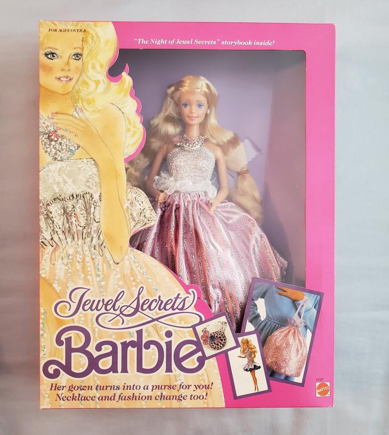 Laas on Twitter: "@courtneyskippon @SWilkenJCA It was Jewel Barbie (circa 1986) and I had her too! I probably carried my Hello Kitty lip balm and plastic hair clips in it.