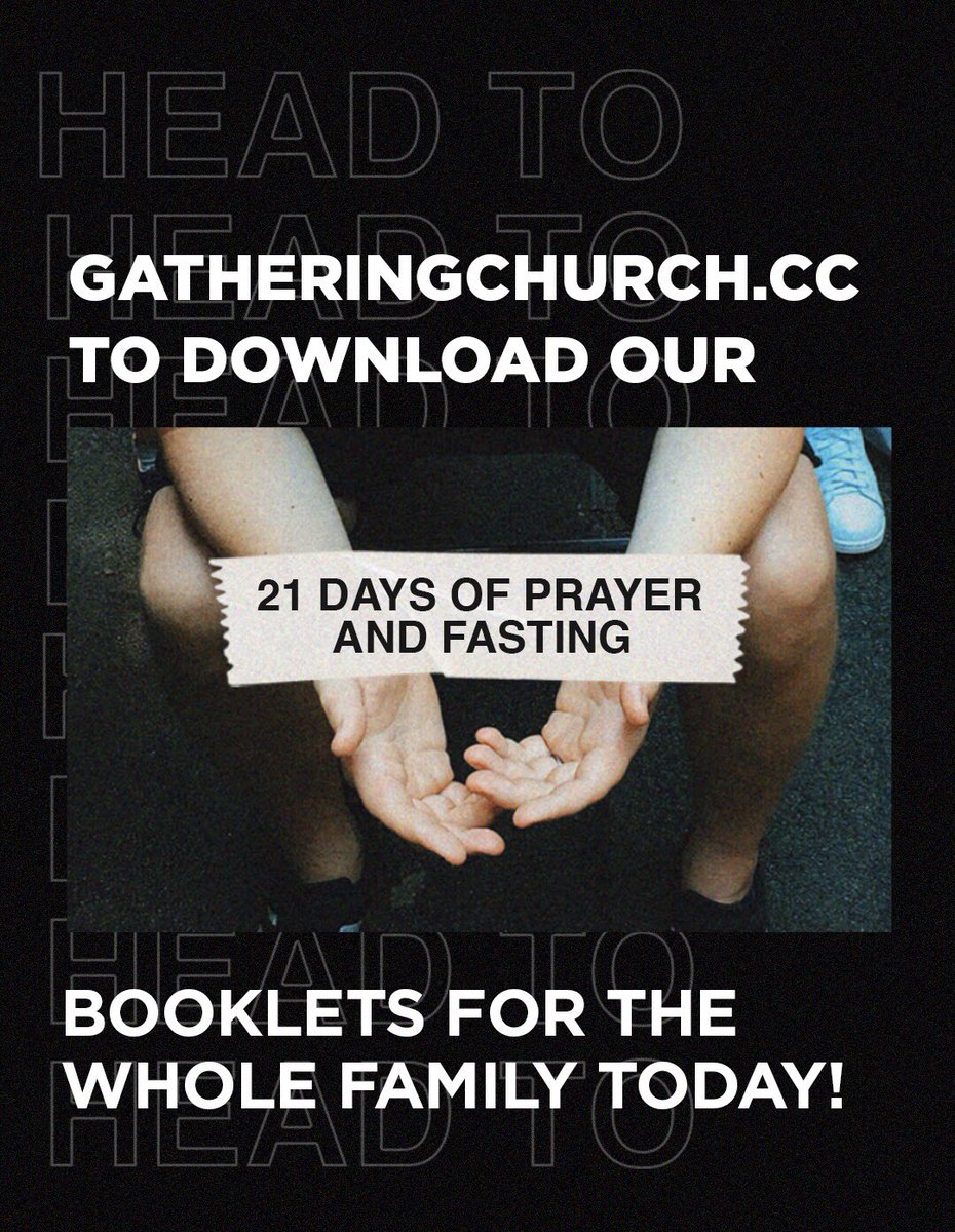 wearegatheringc's tweet photo. As we kick off 21 days of Prayer + Fasting we have Booklets for you &amp; your children to spend intentional time with the Lord each day. Click the link below to download the booklets for your family!

https://t.co/uuibtXGSWS https://t.co/eQtpzqh3MJ