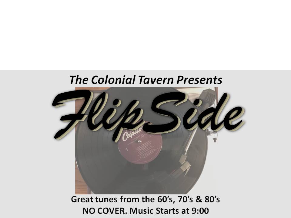 flipsidefreder1's tweet photo. This Friday January 17, 9-12:00 at The Colonial Tavern. No cover and lots of great music for your pleasure! https://t.co/UTSFOupAT2