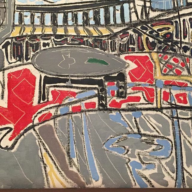An early figurative Patrick Heron painting with fabulous tones and block colour with pockets of scarlet .
Modern#master#ModernBritishArtist#painting#PatrickHeron#StIves#warmtedonadullday#artroomlondonltd