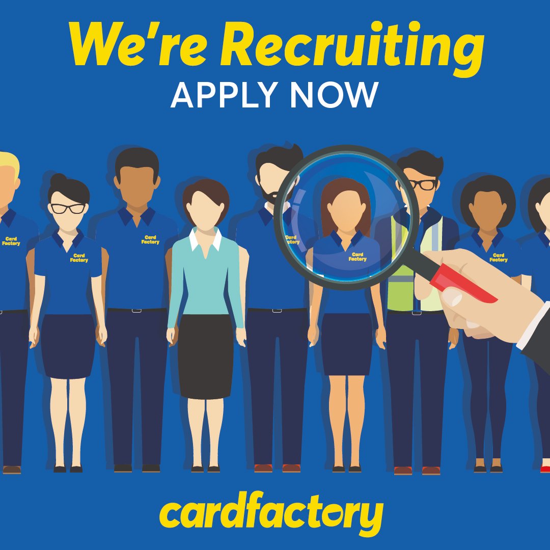 CardFacCareers's tweet photo. Card Factory are recruiting!
If you're looking for a job in retail, look no further!🎊

We have fantastic opportunities available across the UK and Republic of Ireland, in 1000+ stores and our Support Centre.

Visit https://t.co/pQotd9B1BP to see our vacancies

#cardfactory #jobs https://t.co/SkehsXgxem