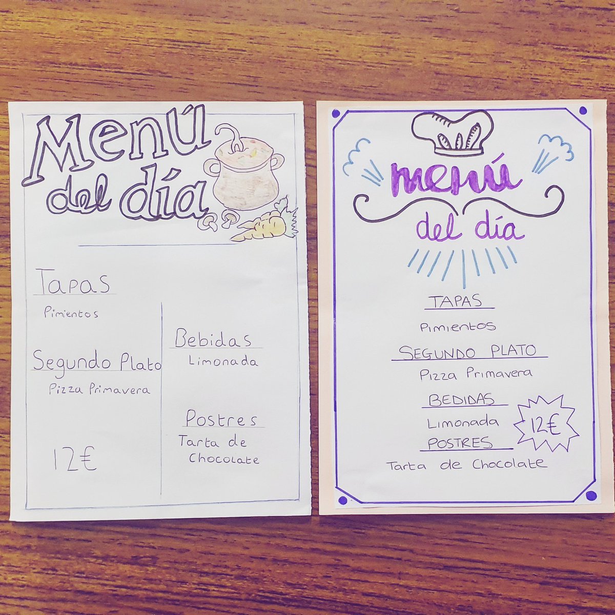 MateosMrs's tweet photo. #food #plenary #menuactivity this two did amazing today. Any other ideas for planaries with food ? 🍳🥘🍲🥫🧂🧈 #teacher #teachersfollowteachers #teachersofig #profedeprimaria #mflteacher #motivation #claustrodeig #spanish #french #mfl https://t.co/vPGu35bKyX