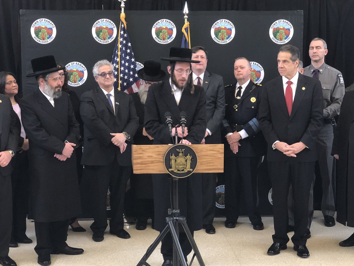Michael_Sn0w's tweet photo. Yosef Gluck, who intervened in the Monsey terror attack AND memorized the assailant’s license plate leading to his apprehension, thanks Gov. Cuomo for his devotion to the Jewish community and funding announcement today of extra license plate readers as a deterrent &amp; prevention https://t.co/vocKJmXOEE