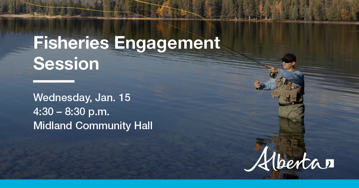 On 15th Jan @AB_Enviro are holding an open house at Midland Hall, Drumheller on fisheries management in Alberta. Beginning Jan. 13, interested anglers may also submit feedback online at talkaep.alberta.ca