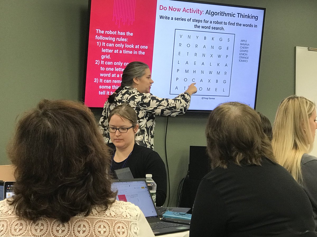 TraciTackett's tweet photo. @CSforALL SCRIPT rubric facilitator training. Use data to develop and plan a CS pathway. #CSforALL #CSforAllSCRIPT #SCRIPTSymposium #dptoughasnails https://t.co/ppmm8URxtj