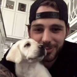 Day 13Tyler Seguin with puppy Gerry