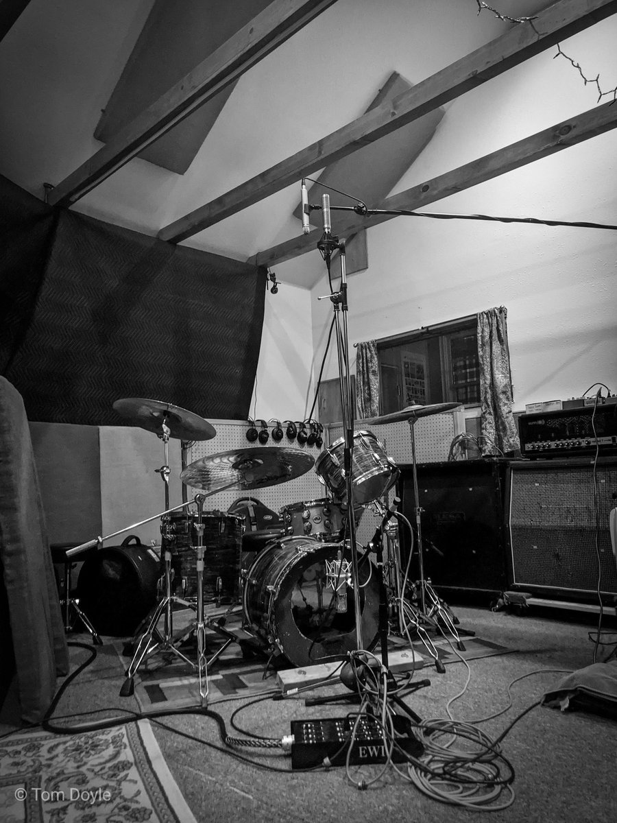 Four microphone method for recording drums at the ⁦<a href="/SonicBrethren/">SonicBrethren</a>⁩ rehearsal this week.