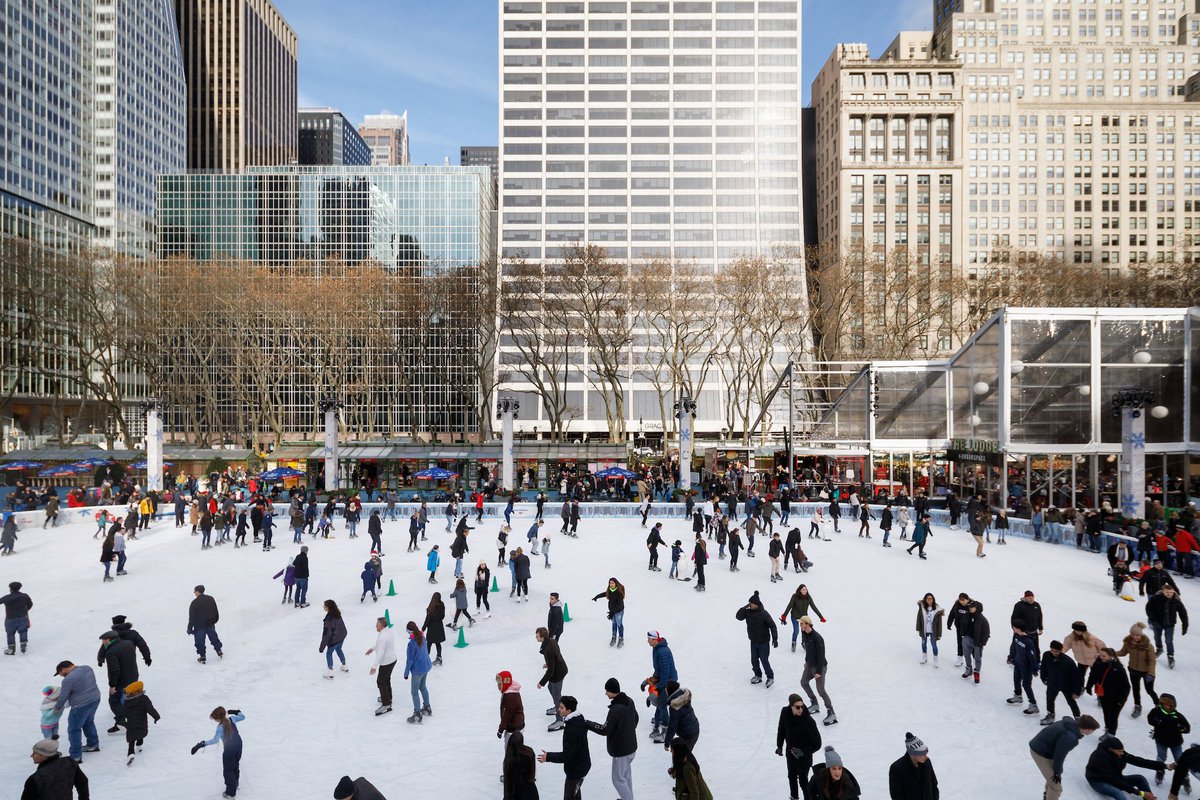 Proud to host 100,000+ skaters on the ice this winter season at Bryant Park!
