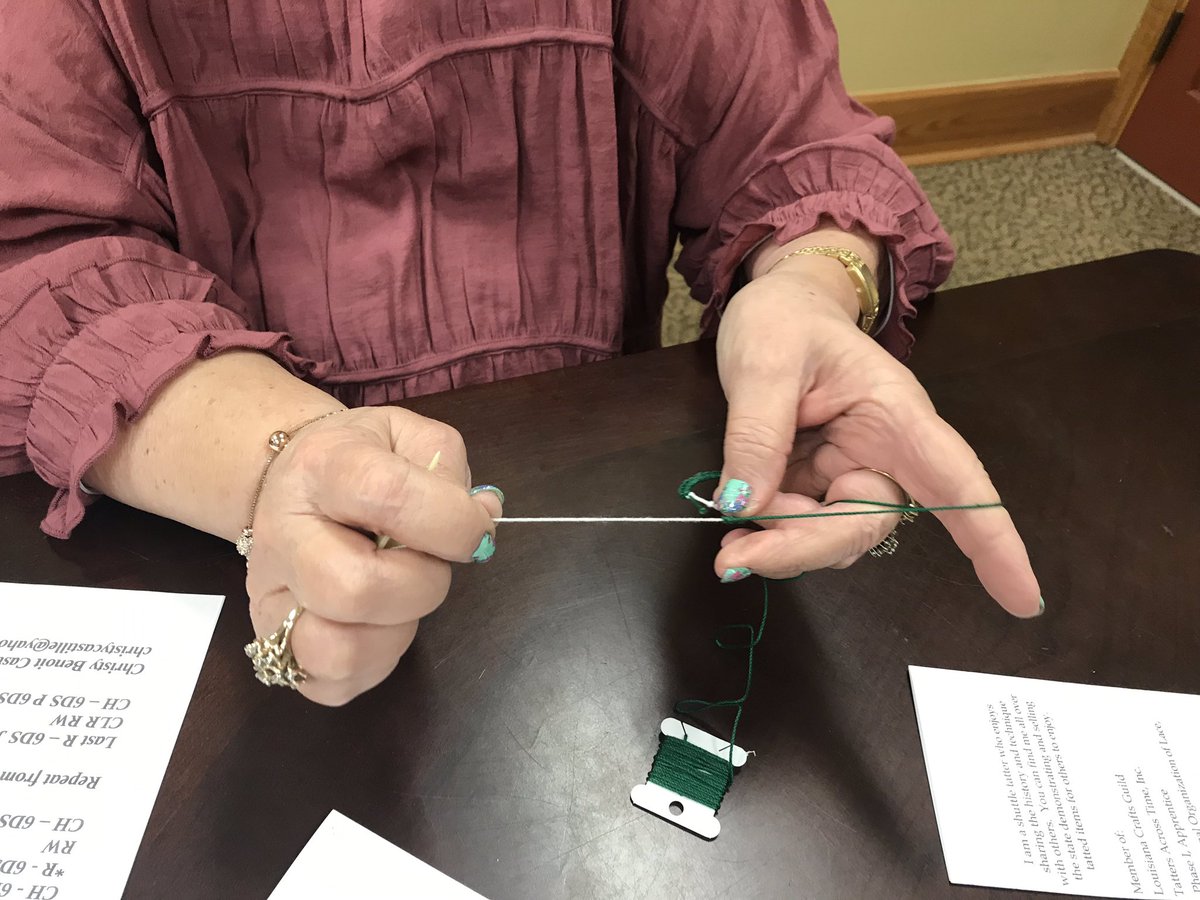 KentPlantation's tweet photo. A few pictures from our tatting workshop last weekend! https://t.co/DDPJOflhR1