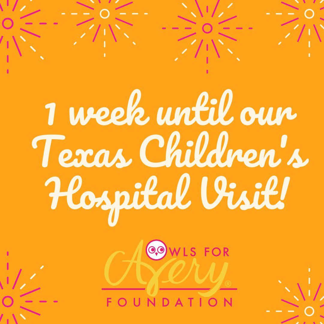 OwlsForAvery's tweet photo. We cannot wait to head to Houston this weekend! We will be presenting @TexasChildrens a check to fund their Circulating Tumor Cell Project. Thanks to all of you for allowing us to do this!  Kids will benefit.

#Hepatoblastoma #childhoodcancer #pediatriccancer #cancersucks https://t.co/aRmyU9ZAm7