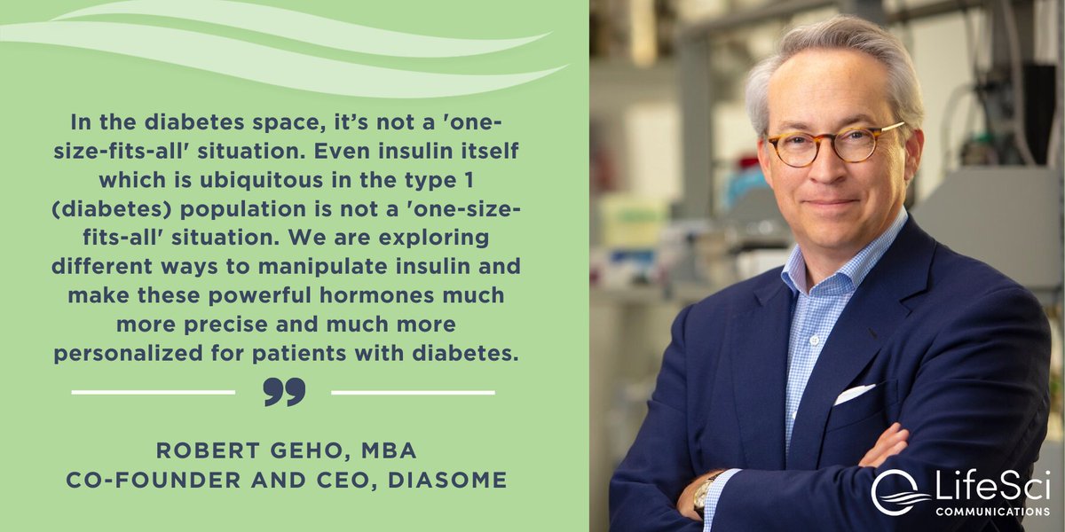 LifeSciComms's tweet photo. Bob Geho, CEO and co-founder of @Diasome, discussed the company’s approach to developing an #insulin additive to improve poor #diabetes outcomes during today’s #LifeSciPanel at #JPM20. #WeTellInsulinWhereToGo https://t.co/tQDWcaBTPL
