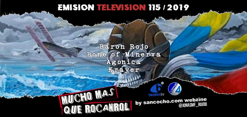 Mucho mas que RocanRol TV 115 [bit.ly/2NnQaYj] [<a href="/GrupoBaronRojo/">Barón Rojo</a> <a href="/bonesofminerva/">Bones Of Minerva</a> <a href="/JonasMF_Ruido/">Jonas MF</a> <a href="/BiosferaMedia/">Biosfera Media</a>]