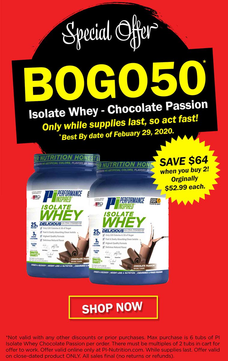 PerformInspired's tweet photo. Bogo Deals!
Keep your New Year’s resolutions with these AMAZING Deals!
Only while supplies last, so act fast! – https://t.co/tUp3OxuFzS

#InspiredToBeBetter #Bogo #Deals #HIIT #Peloton #Keto #sales #workout #sales #gym #proteincookies #isolatewhey #whey #protein #Healthy https://t.co/JMxty8fIhi