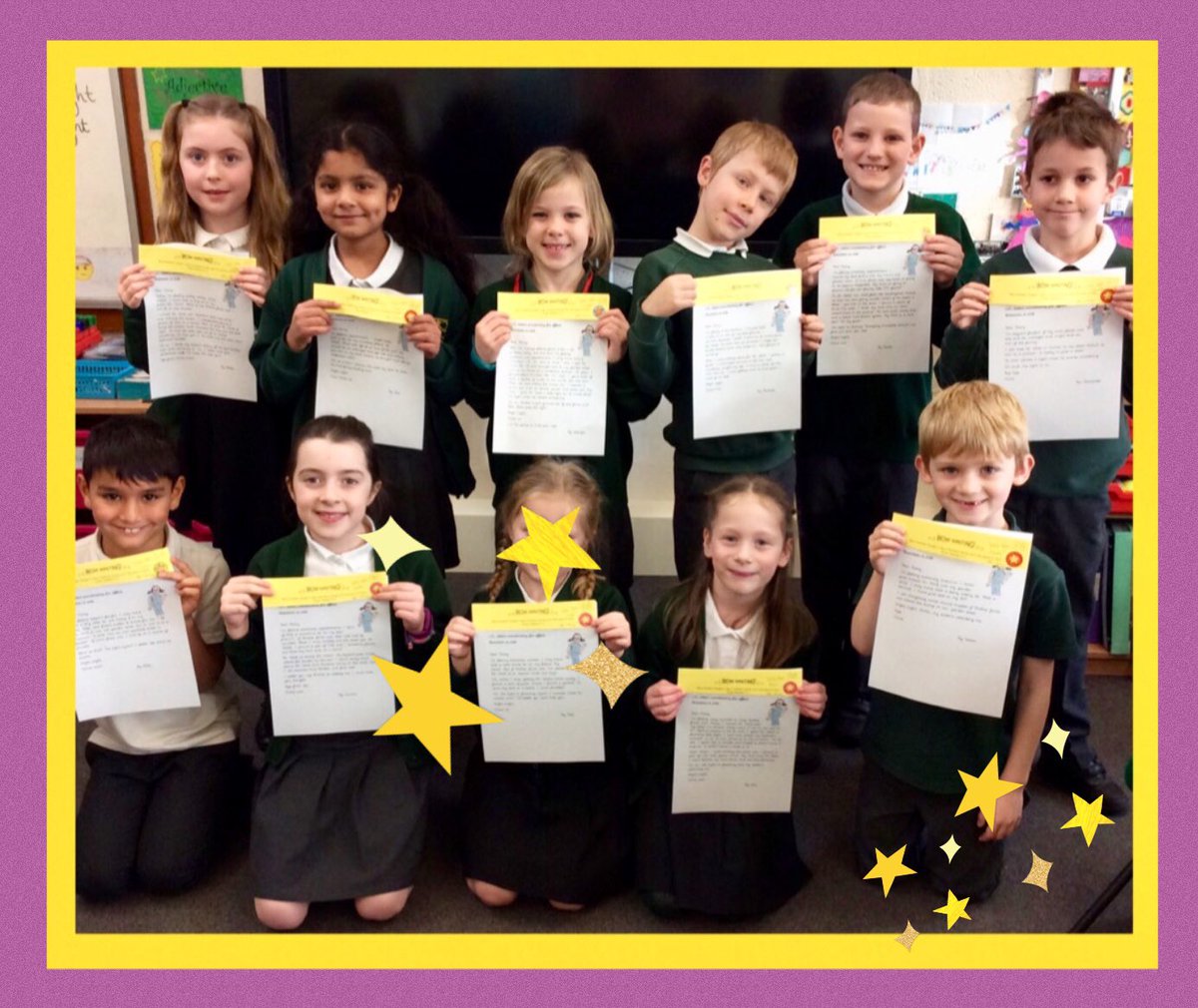 TickfordPark's tweet photo. A lovely way to begin the week: celebrating our Wow Writers! ✏️✨ Super diary entries written as Chloe, from Mr Stink by David Walliams. We absolutely love this story so far. Well done writers! #TP4jet #TP4writing #TP4year3 @davidwalliams ✨✏️👏🏼 https://t.co/kLoITvVDvl
