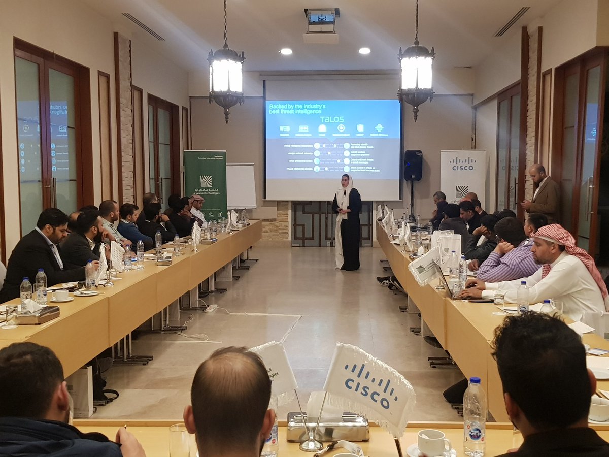 BaraaMohammadSY's tweet photo. AlJammaz Cisco SB Summit
where Ms. Hadeel is introducing showcasing #Cisco #Security #solutions, Cisco advanced Malware Protection AMP & Threat Response, and Cisco Umbrella
#AlJammaz #Cisco #SB
#smallbusinesses
#DCC2020 #CiscoDistEMEAR #exginge
@imsidahmad @najjar_malek https://t.co/tBQzUu7mFS