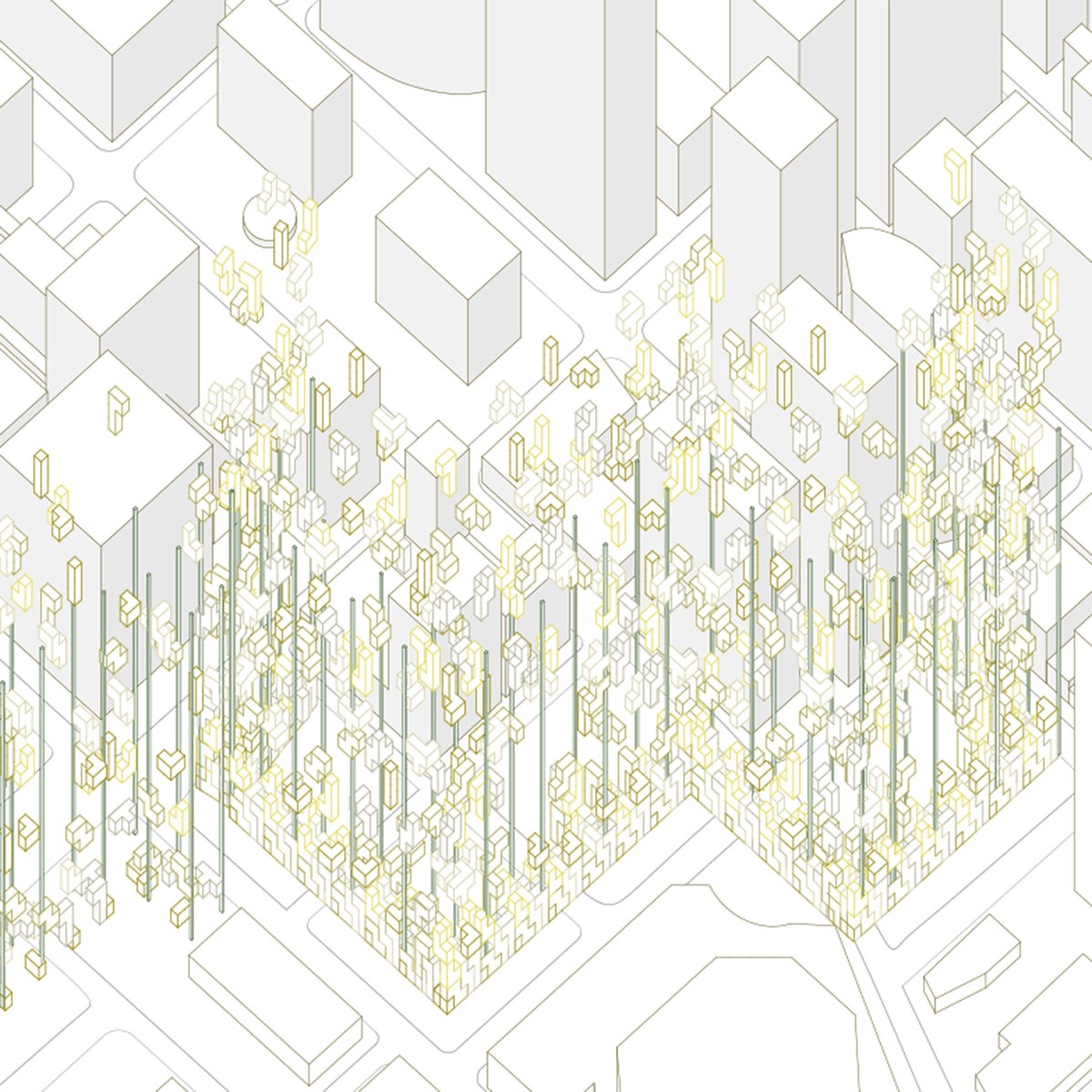 fantasticoco's tweet photo. ADC: Axonometric drawing for a perimeter typology of tetris-ish units that add shade and limits to downtown Phoenix by 4th year undergrad student Marcia Ibarra @ASUDesignSchool #architecture #design #cities #buildings #phoenix #architectureschool #graphics #illustration #drawings https://t.co/05EthXfglG
