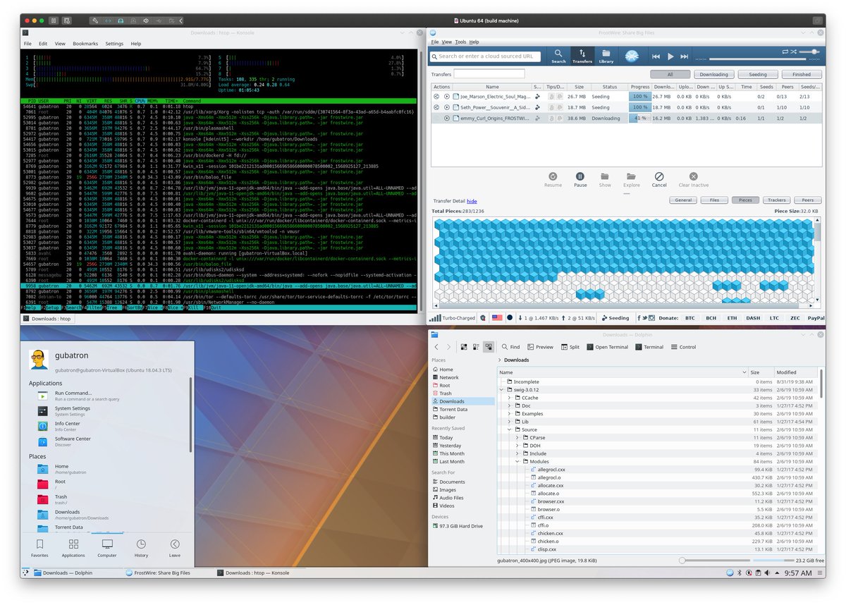 gubatron's tweet image. KDE Plasma 👍👍 #YearOfTheLinuxDesktop 😜