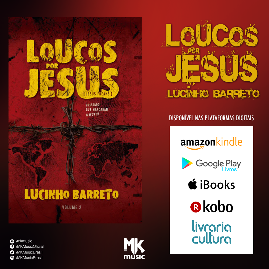 O <a href="/Prlucinho/">Lucinho Barreto</a> selecionou histórias de homens e mulheres q sofreram atrocidades por amor a Cristo e reuniu no EBOOK LOUCOS POR JESUS- VOL 2. Cada história é real, inesquecível, dramática. Aprenda c esses heróis. Seja como eles. Pq eles foram como ELE.
▶️ gospel.mk/loucosporjesus2