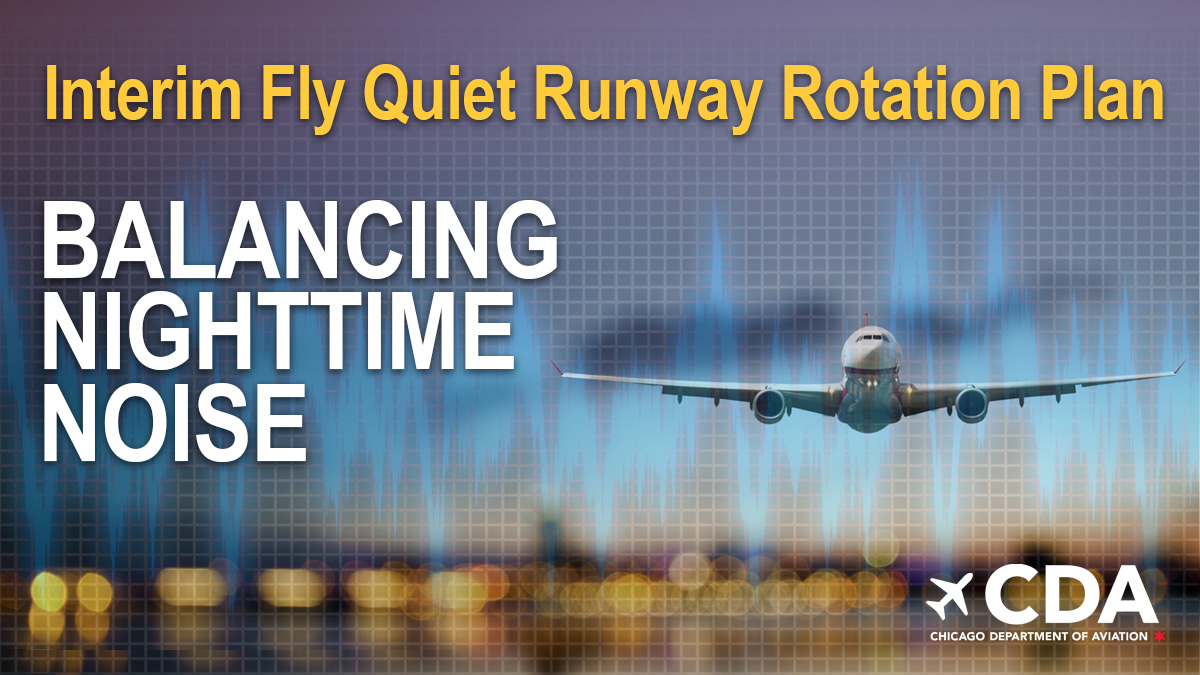 fly2ohare's tweet photo. The Interim Fly Quiet Runway Rotation Plan (#ORDIFQ) designed to provide nighttime noise relief to surrounding airport communities, proposed by the #ONCC &amp; approved by @FAANews will run through 5/17/2020. View weekly schedules here: https://t.co/U7Lgymnx5d https://t.co/fHk2XWBynZ