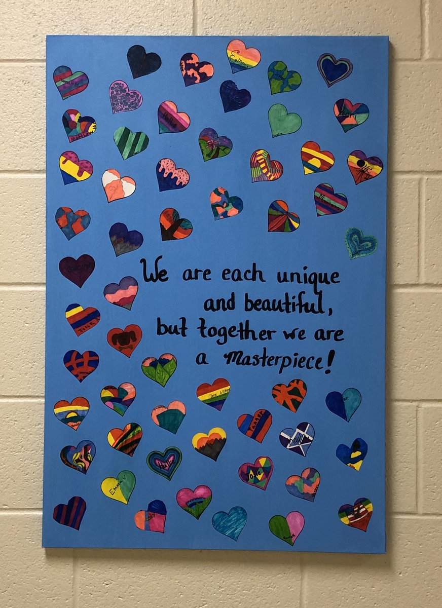 I love this message in the hallway at Highfalls! It is a beautiful reminder to teachers and students. #smallschoolBIGimpact @HighfallsEagles @Highfalls_Art