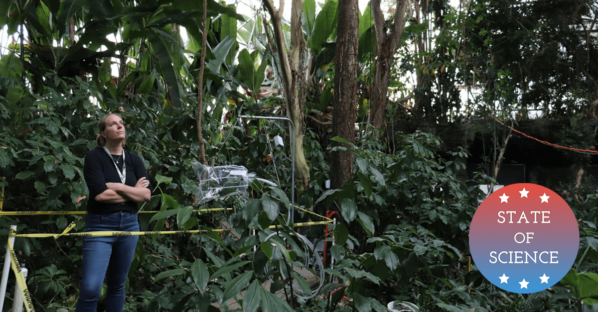 uazresearch's tweet photo. Studying Drought, Under Glass—this episode of Science Friday covers efforts in the Biosphere 2 rainforest to track the carbon cycle response to drought. https://t.co/gtC10C59Yx https://t.co/SmCkIa3QSj