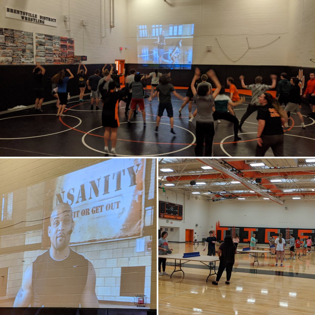 toushaPE's tweet photo. HPE II getting after it in our fitness and game unit!  Insanity #fittest and intro to table tennis because #coordination.  #bdhspe https://t.co/QGQkSgR7sd
