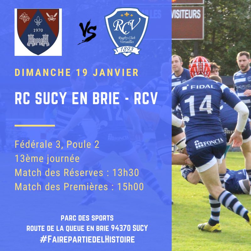 rugbyversailles's tweet photo. On va tenter de confirmer les belles parties de dimanche. Ça se passe à Sucy en Brie ! #fairepartiedelhistoire #laroutenationale #objectifqualif https://t.co/Js6VuxL9ZV