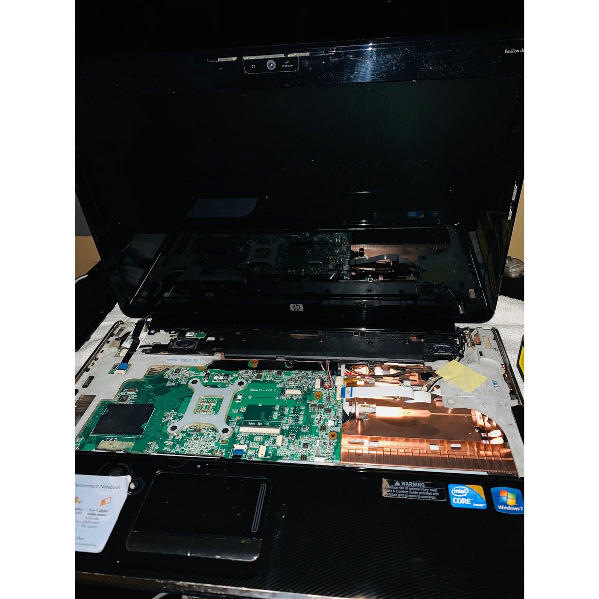 NCR_NYC's tweet photo. Keyboard and Cooling Fan Replacement on an #HPPavilionDv6 2150us, with a Clean-Installation of #MicrosoftWindows10Pro and #MicrosoftOffice2019. #NCRNYC #NicksComputerRepairsNYC https://t.co/cvTn9qSXJL