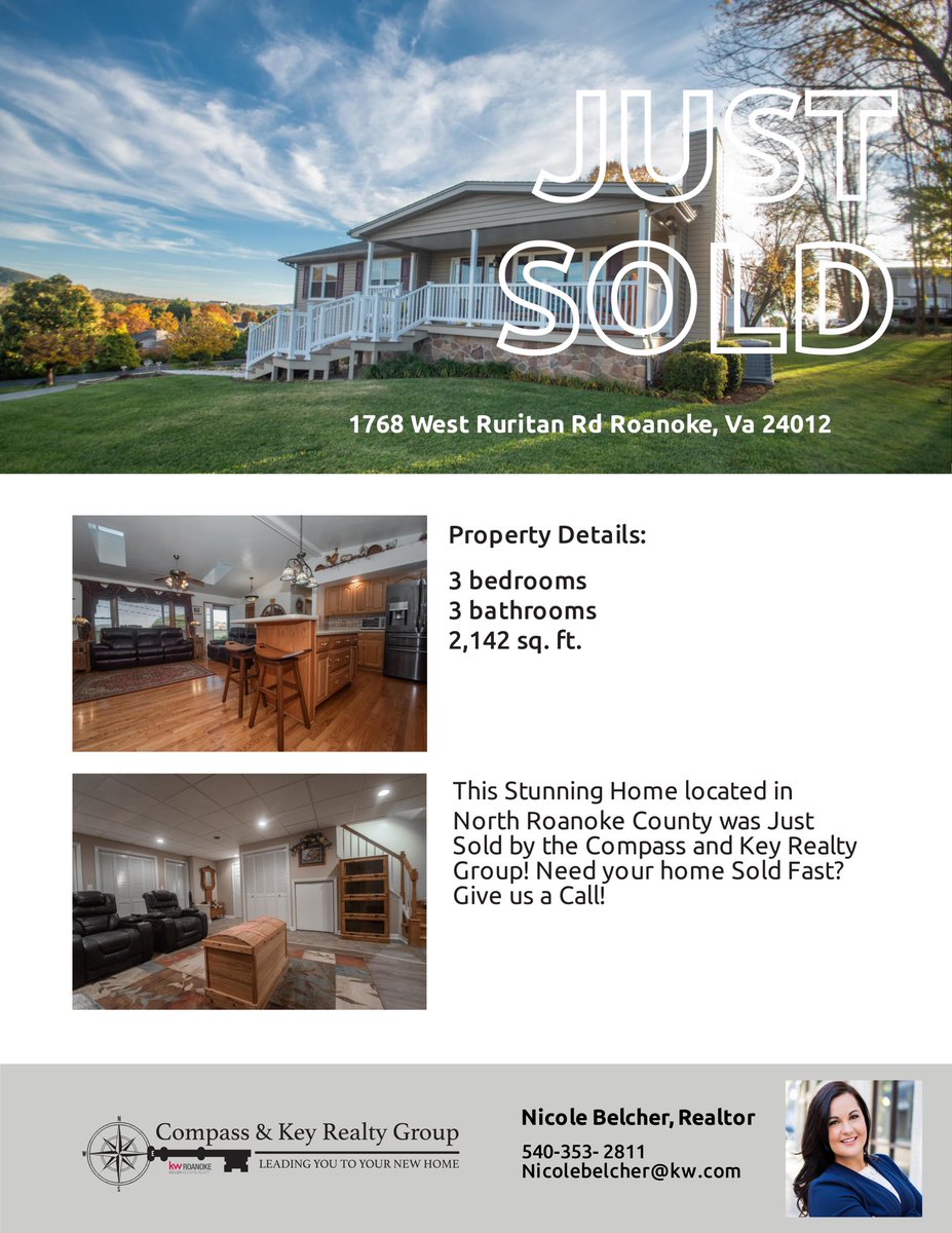 Compass_KeyRG's tweet photo. JUST SOLD! 🔥

This Beautiful Home in North Roanoke County has Just Sold! 🏡

#JustSold #BeautifulHomes #RoanokeHomes #VaHomes #UpdatedHomes #OpenFloorPlan #VaLiving #NicoleBelcherRealtor #CompassandKeyRealtyGroup
Licensed in the state of Va under Keller Williams Realty Roanoke. https://t.co/gqT0DvB75O