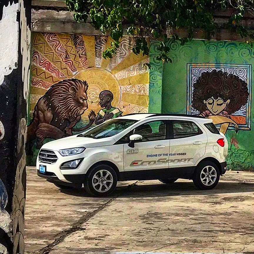 KIGarage's tweet photo. “Art allows us to find ourselves and lose ourselves at the same time” - Thomas Merton. Ford EcoSport at Life Yard. 41 Fleet Street, Downtown Kingston. #ford #ecosport #lifeyard #art #thomasmerton #kigjamaica https://t.co/dtp8DRHPUs