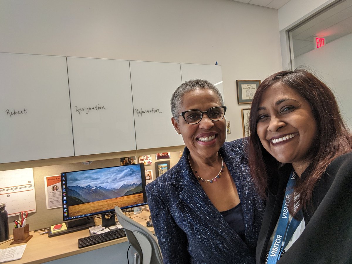 somavasaha's tweet image. Honored to be with the one and only @JewelMMullen Associate Dean for Health Equity @DellMedSchool for a whole day as she catalyzes the development of a well-being and health equity frame in her context. @100MLives #WINNetwork
