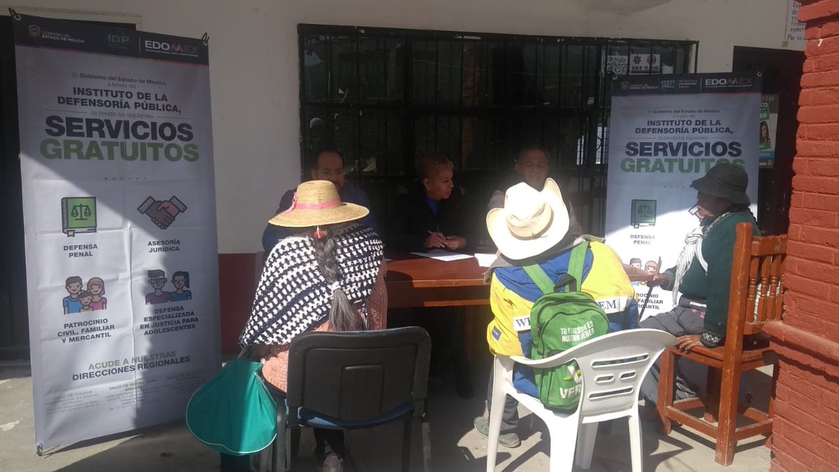 IDP_GEM's tweet photo. Listas nuestras compañeras y compañeros Defensores Públicos en el municipio de #Jiquipilco, estaremos brindando asesoría jurídica gratuita.
¡Te esperamos!
#DefensoríaEdoméx #TeDefiende #JornadasItinerantesIDP https://t.co/iJVdi13yty