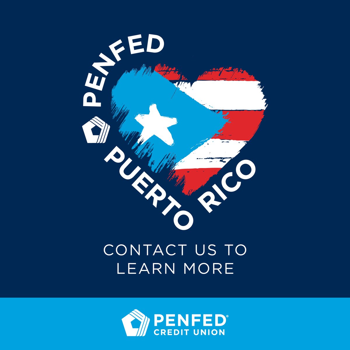 PenFed's tweet photo. PenFed stands with Puerto Rico during this difficult time. Our number one priority is the safety of our PenFed teammates and our members. Members affected by the recent seismic events and in need of assistance can call us at 888-736-3331 (888-PENFED1)! #StayStrongPR 🇵🇷💙 https://t.co/JEIqTTTlFn