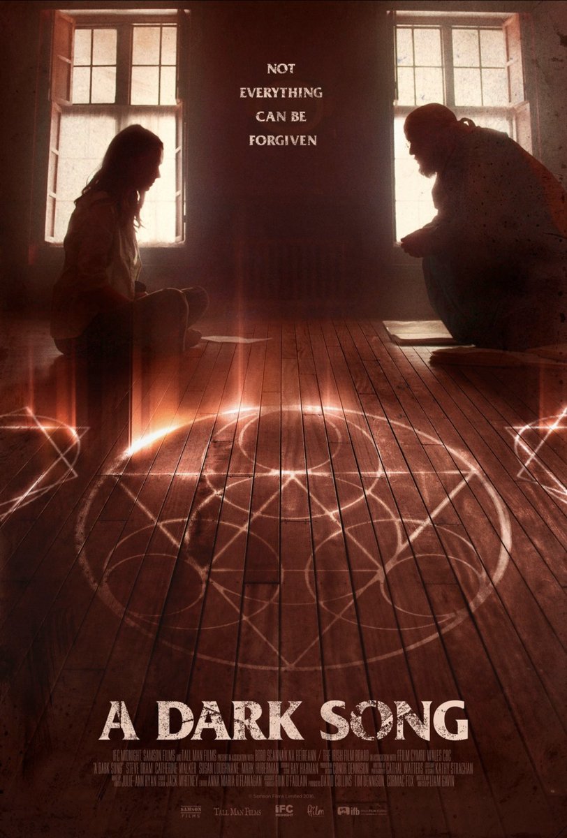 34. A Dark Song (2016)Perfectly written and breathtakingly atmospheric British horror: a grieving and determined woman hires a damaged occultist isolate themselves in a mansion for a dangerous 6 month black magic ritual that will take all the will they have got