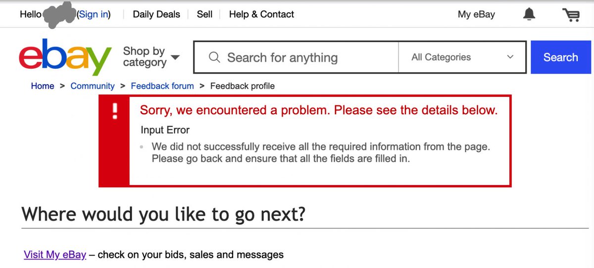 technuisance's tweet image. #eBay Error: Sorry, we encountered a problem. Please see the details below find out solution technuisance.com/ebay/ebay-erro…