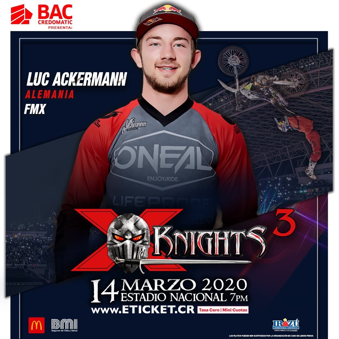 Luc Ackerman con apenas 22 años representa las nuevas generaciones del freestyle y lo podremos ver el 14 de marzo en el Estadio Nacional
Compra tus entradas en eticket.cr/eventos.aspx?i…