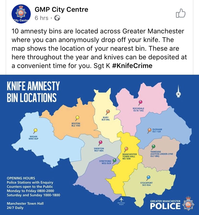 Please share #knifeamnesty @gmpolice #helpingkeepourstreetssafe