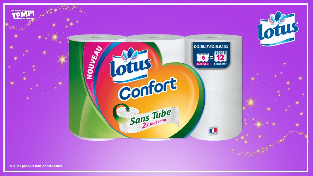 TBT9_W9's tweet photo. Pour tenter de gagner 1 an de papier toilette #LotusConfortSansTube RT + Follow @TPMP ! Ce n'est pas un papier toilette lambda, c’est le premier papier toilette du marché sans tube au milieu, pratique et écolo ! Plus d'infos sur ce produit ici ➡️https://t.co/8EEADVc85l #TPMP https://t.co/z4BGZNpNTc