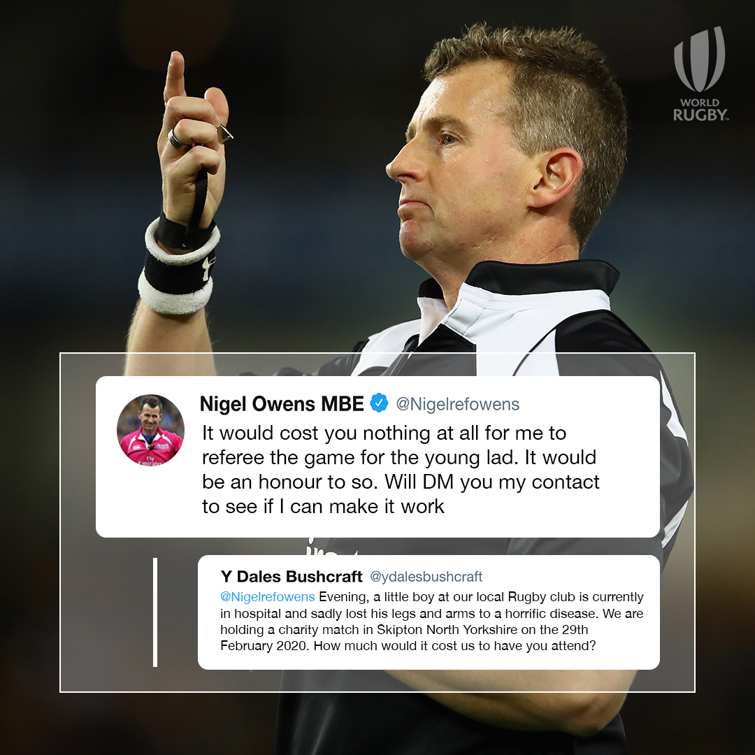 Bigger than rugby.

A wonderful gesture from <a href="/Nigelrefowens/">Nigel Owens MBE</a> ❤️