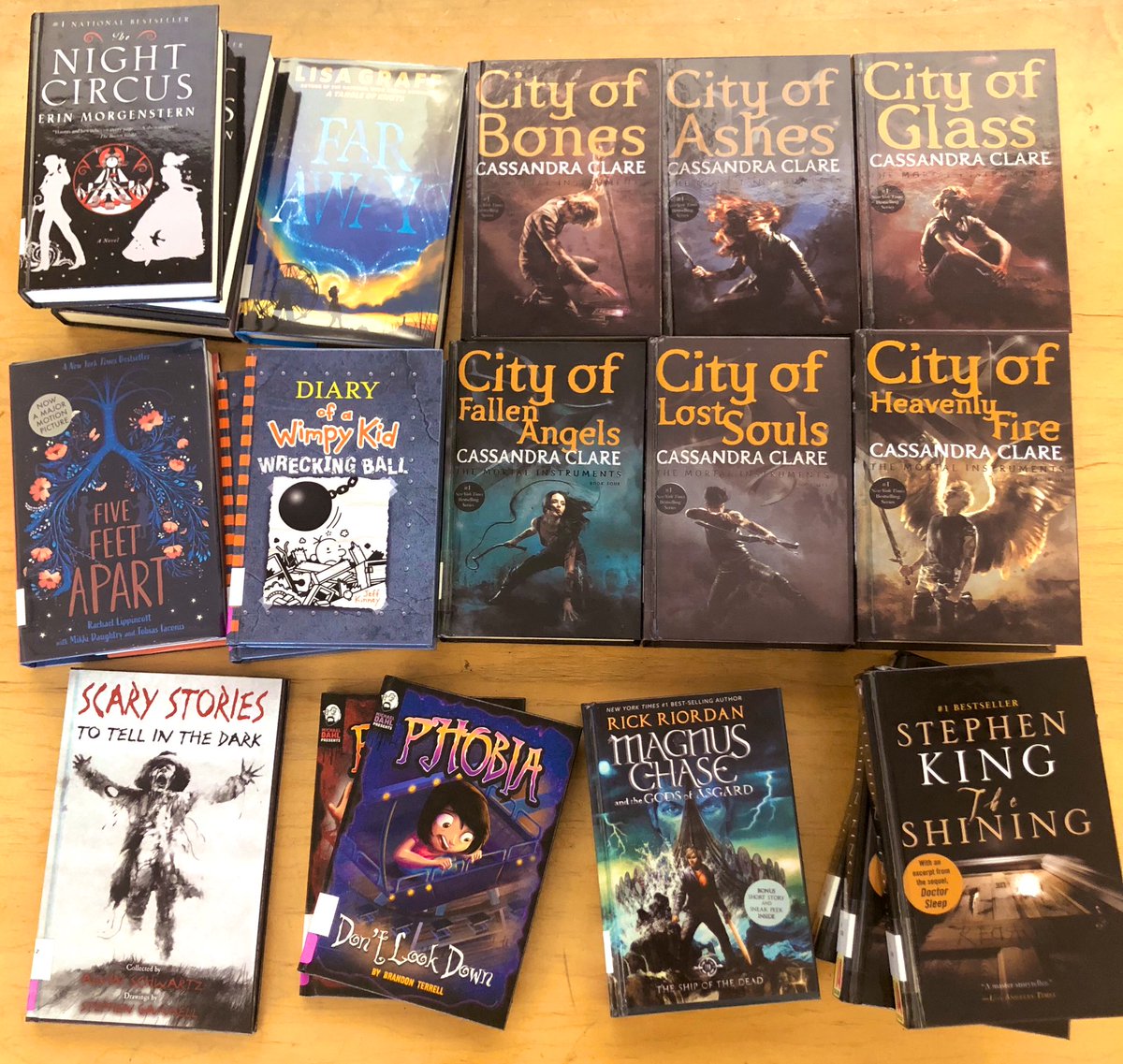 Mrs_C_MSA's tweet photo. We have several new books in, including the newest Wimpy Kid book and the entire Mortal Instruments series! Don’t forget that the media center is open during advisory for those trying to find a good time to checkout a book! https://t.co/HEVHRxiRj6